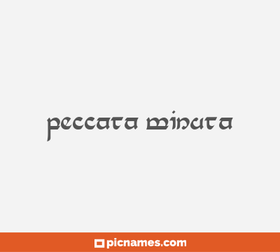 Peccata Minuta